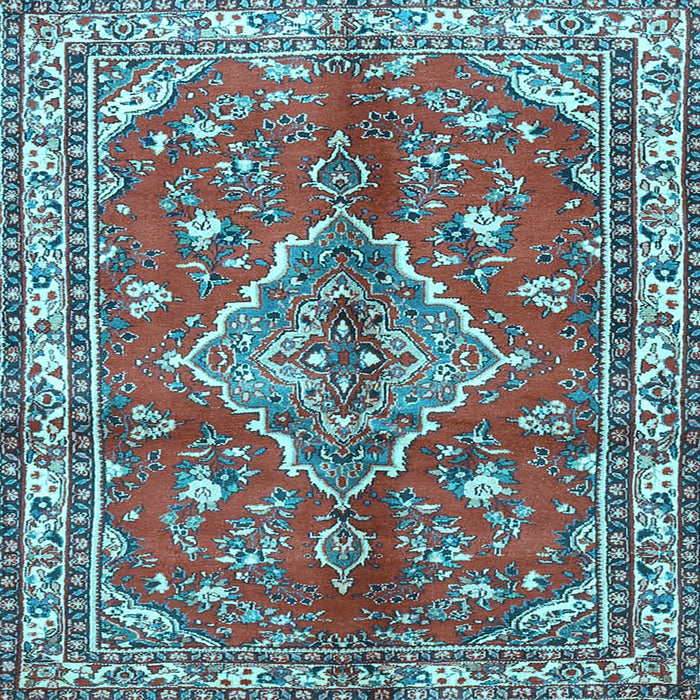Square Persian Light Blue Traditional Rug, tr4376lblu