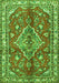 Serging Thickness of Machine Washable Persian Green Traditional Area Rugs, wshtr4376grn