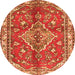 Square Persian Orange Traditional Rug, tr4376org