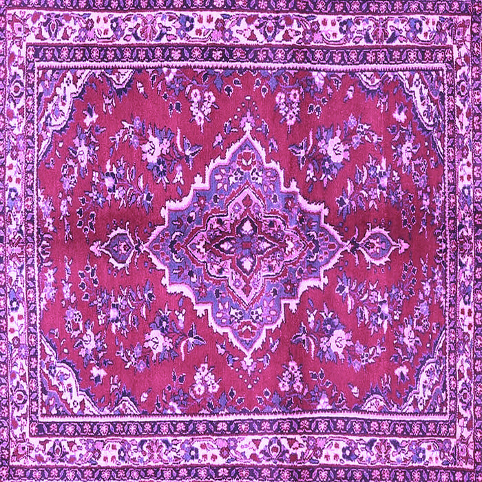 Square Machine Washable Persian Purple Traditional Area Rugs, wshtr4376pur