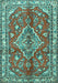 Machine Washable Persian Turquoise Traditional Area Rugs, wshtr4376turq