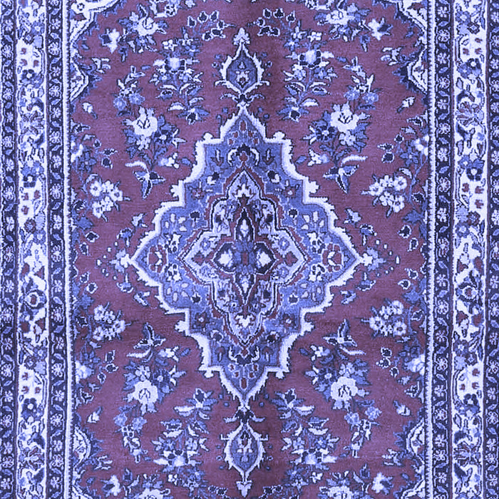 Machine Washable Persian Blue Traditional Rug, wshtr4376blu