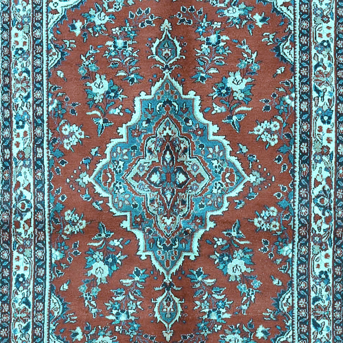 Machine Washable Persian Light Blue Traditional Rug, wshtr4376lblu
