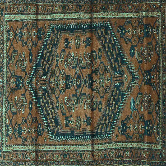 Square Persian Turquoise Traditional Rug, tr4377turq