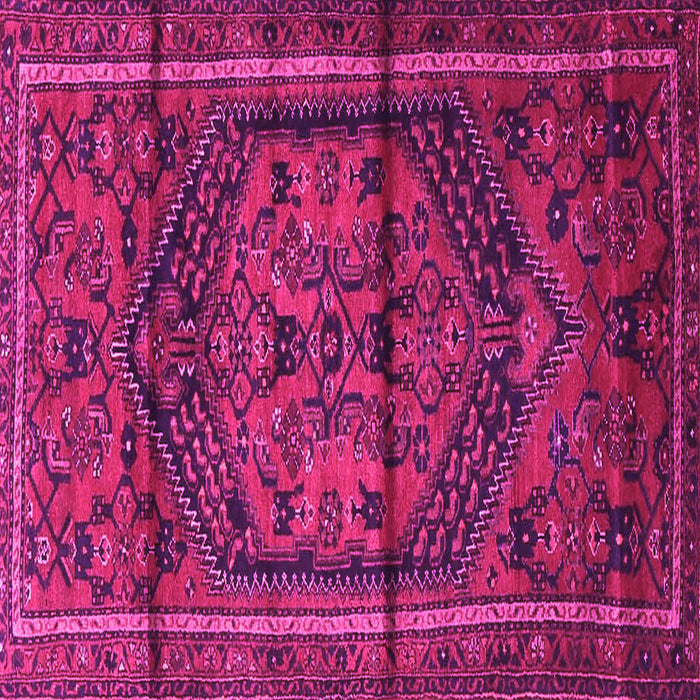 Square Machine Washable Persian Pink Traditional Rug, wshtr4377pnk