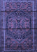 Machine Washable Persian Blue Traditional Rug, wshtr4377blu