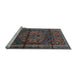 Sideview of Machine Washable Persian Light Blue Traditional Rug, wshtr4377lblu