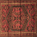 Square Persian Brown Traditional Rug, tr4377brn