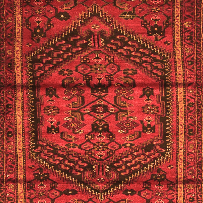 Serging Thickness of Machine Washable Persian Orange Traditional Area Rugs, wshtr4377org
