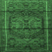 Square Machine Washable Persian Emerald Green Traditional Area Rugs, wshtr4377emgrn