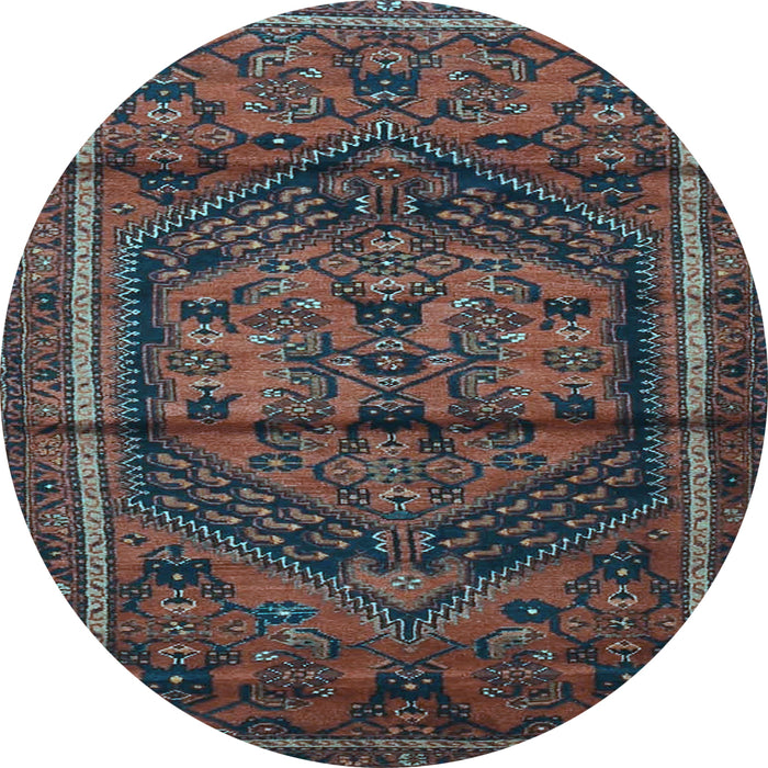 Round Persian Light Blue Traditional Rug, tr4377lblu