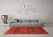 Machine Washable Persian Orange Traditional Area Rugs in a Living Room, wshtr4377org