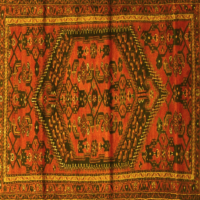 Square Persian Yellow Traditional Rug, tr4377yw