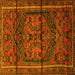 Square Persian Yellow Traditional Rug, tr4377yw