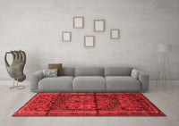 Machine Washable Persian Red Traditional Rug, wshtr4377red