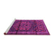 Sideview of Machine Washable Persian Purple Traditional Area Rugs, wshtr4377pur