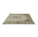 Sideview of Machine Washable Traditional Brown Rug, wshtr4378