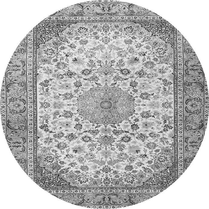 Square Medallion Gray Traditional Rug, tr4378gry