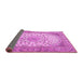 Sideview of Medallion Pink Traditional Rug, tr4378pnk
