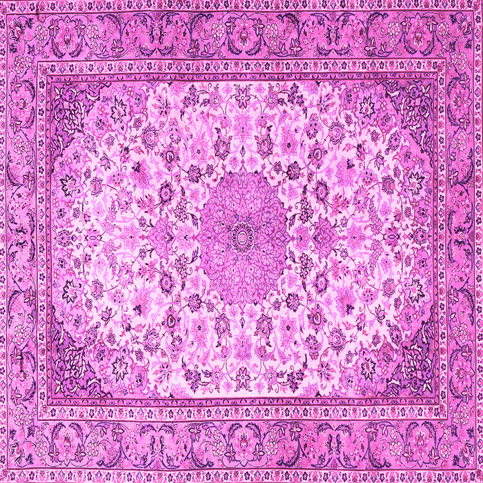 Square Medallion Pink Traditional Rug, tr4378pnk