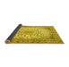 Sideview of Medallion Yellow Traditional Rug, tr4378yw