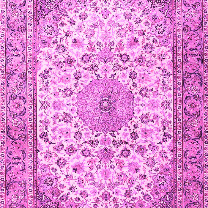 Medallion Pink Traditional Rug, tr4378pnk