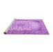 Sideview of Machine Washable Medallion Purple Traditional Area Rugs, wshtr4378pur