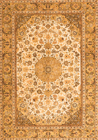 Medallion Orange Traditional Rug, tr4378org