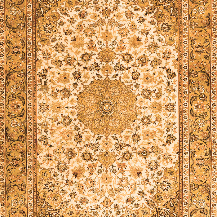 Medallion Orange Traditional Rug, tr4378org