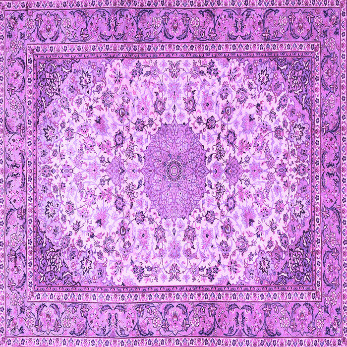 Square Medallion Purple Traditional Rug, tr4378pur