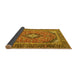 Sideview of Medallion Yellow Traditional Rug, tr4379yw