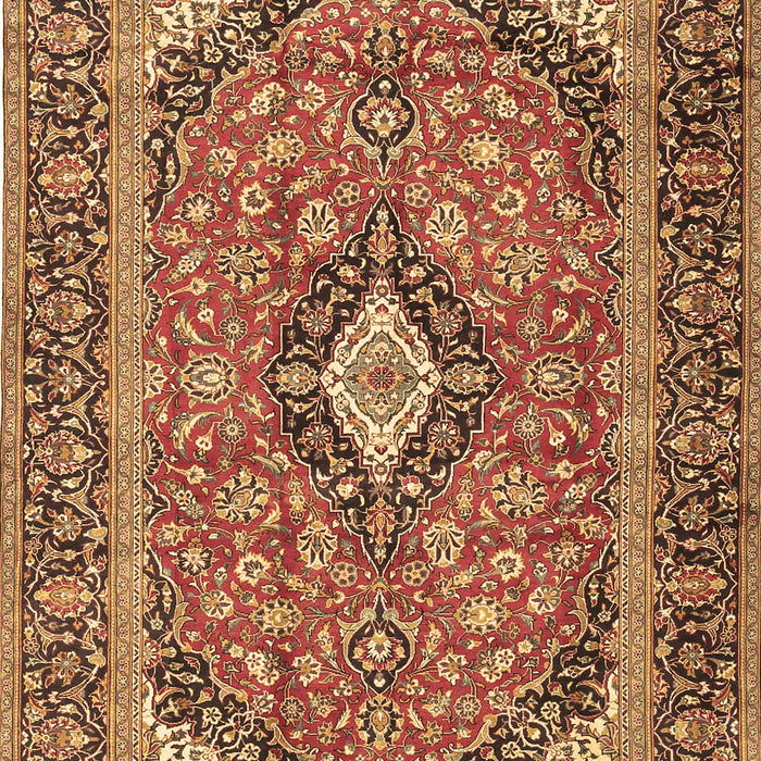 Medallion Brown Traditional Rug, tr4379brn
