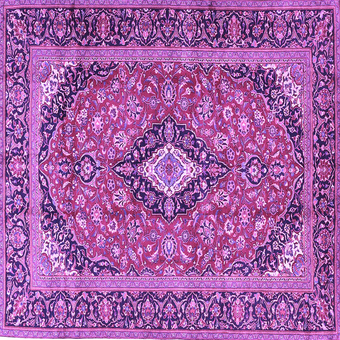 Square Medallion Purple Traditional Rug, tr4379pur