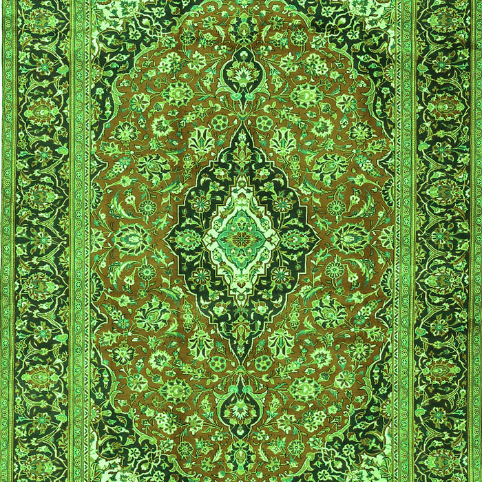 Medallion Green Traditional Rug, tr4379grn