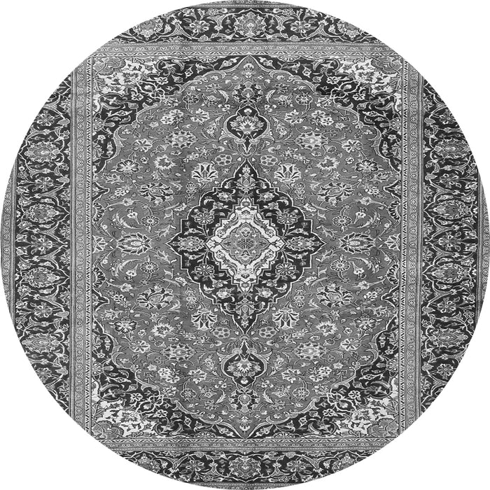 Square Medallion Gray Traditional Rug, tr4379gry