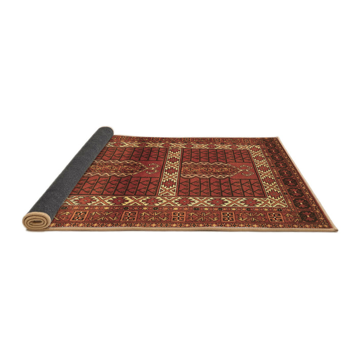 Sideview of Southwestern Brown Country Rug, tr437brn