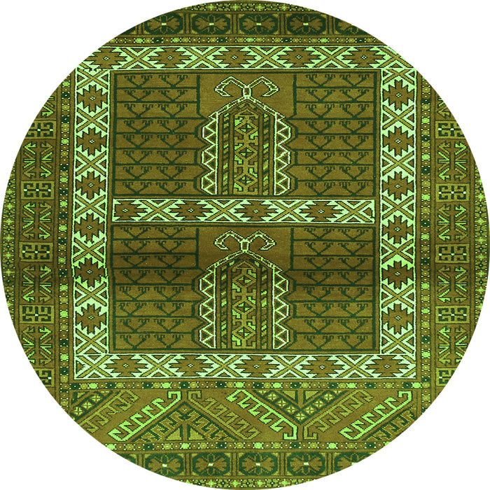 Machine Washable Southwestern Green Country Area Rugs, wshtr437grn