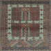 Square Southwestern Light Blue Country Rug, tr437lblu