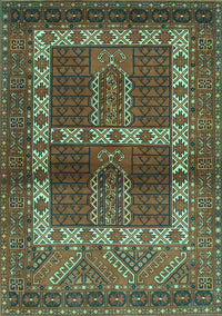 Southwestern Turquoise Country Rug, tr437turq