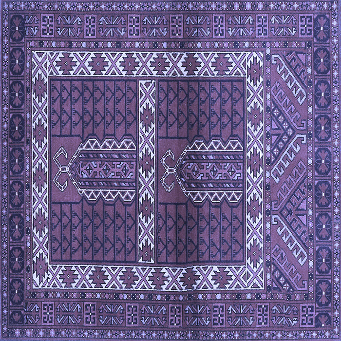 Square Machine Washable Southwestern Blue Country Rug, wshtr437blu