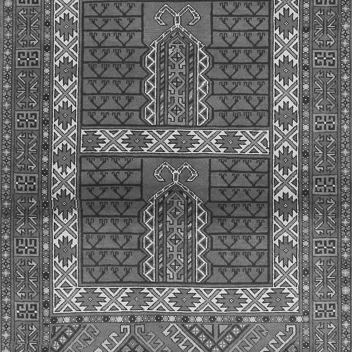 Serging Thickness of Machine Washable Southwestern Gray Country Rug, wshtr437gry