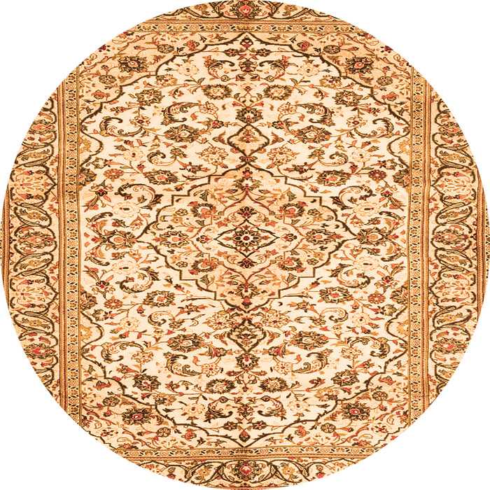 Square Persian Orange Traditional Rug, tr4380org