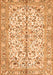 Serging Thickness of Machine Washable Persian Orange Traditional Area Rugs, wshtr4380org