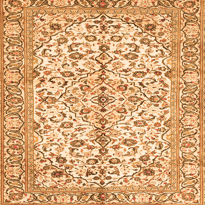 Serging Thickness of Persian Orange Traditional Rug, tr4380org