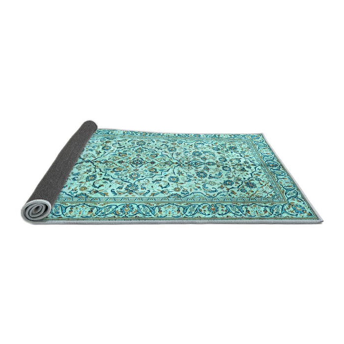 Sideview of Persian Light Blue Traditional Rug, tr4380lblu
