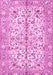 Machine Washable Persian Pink Traditional Rug, wshtr4380pnk