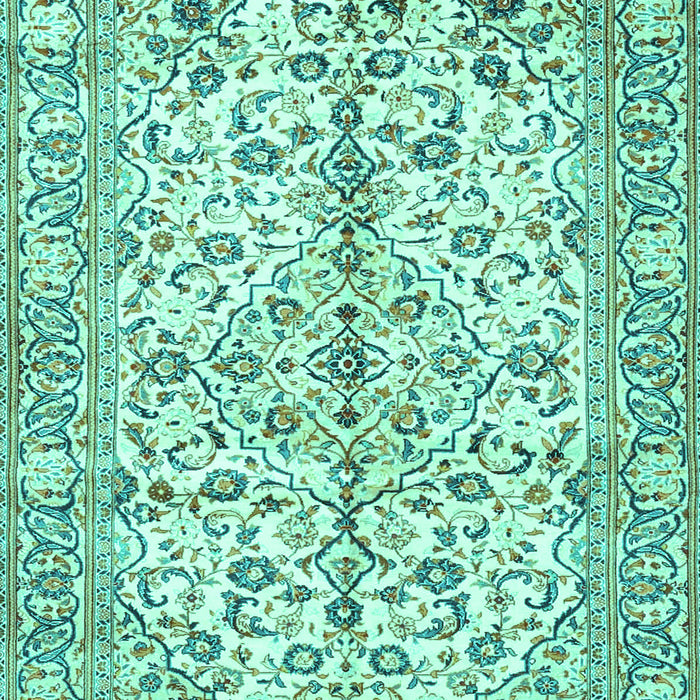 Machine Washable Persian Turquoise Traditional Area Rugs, wshtr4380turq