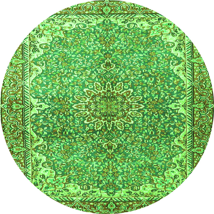 Machine Washable Persian Green Traditional Area Rugs, wshtr4381grn