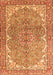 Serging Thickness of Machine Washable Persian Orange Traditional Area Rugs, wshtr4381org