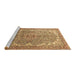 Sideview of Machine Washable Persian Brown Traditional Rug, wshtr4381brn